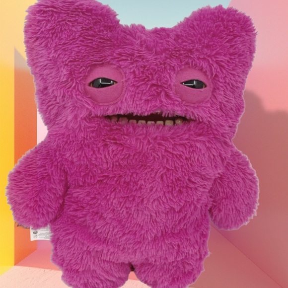 Mr. Buttons FUGGLER BIGG FUGG Plush XL 18” Pink Monster Teeth Jumbo Limited Ed.. - Picture 2 of 5